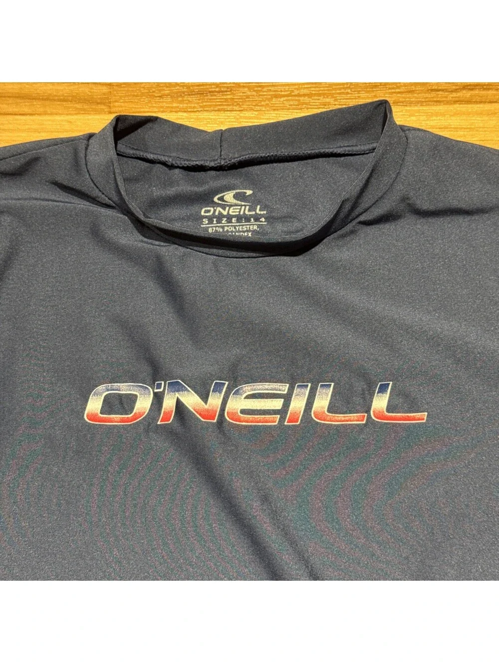 O’Neill youth Skins Long Sleeve Rash Guard Shirt Surf shirt Size 14 SPF 50+